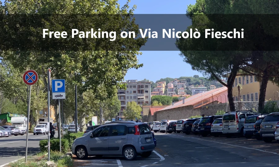 Free parking on Via Nicolò Fieschi