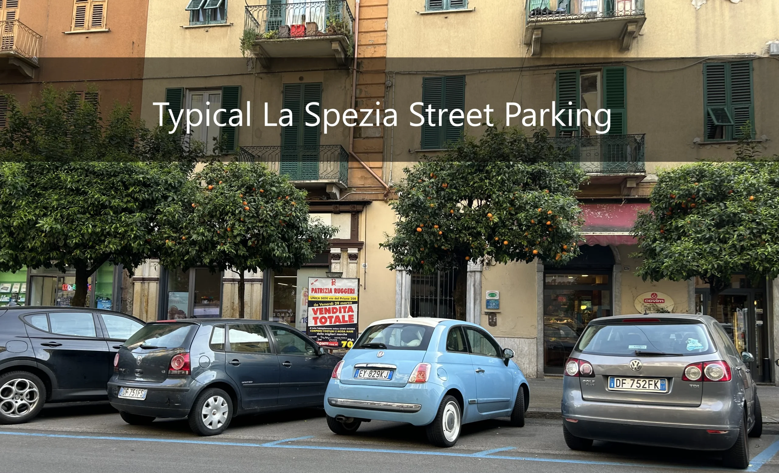 Typical La Spezia street parking