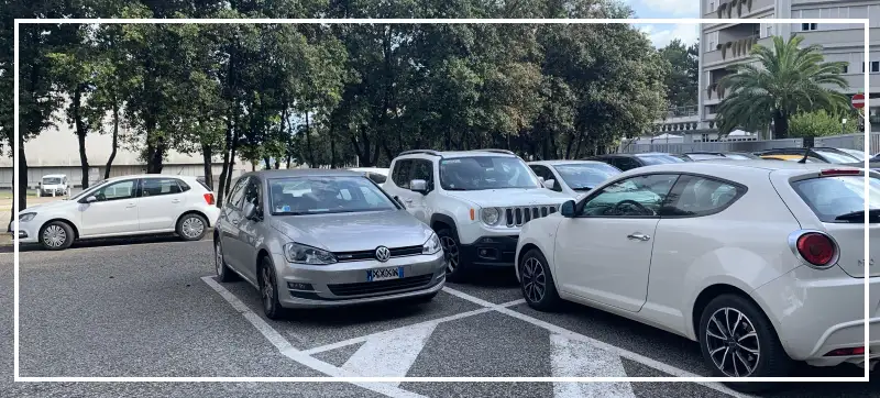 Free parking behind the cathedral