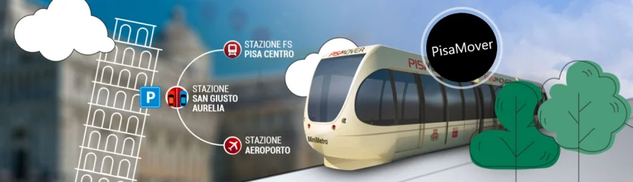 Pisamover airport shuttle to Pisa Central