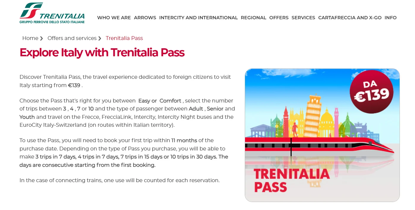 Trenitalia Pass Info