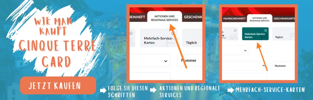 Schritte zum Kauf einer Cinque Terre Karte mit Trenitalia
