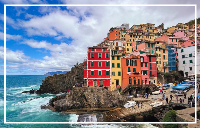 Colorful buildings of Riomaggiore Italy