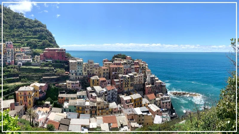 Manarola vista from the vineyards