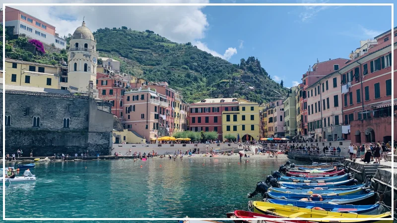 Vernazza Harbor and Piazza Marconi