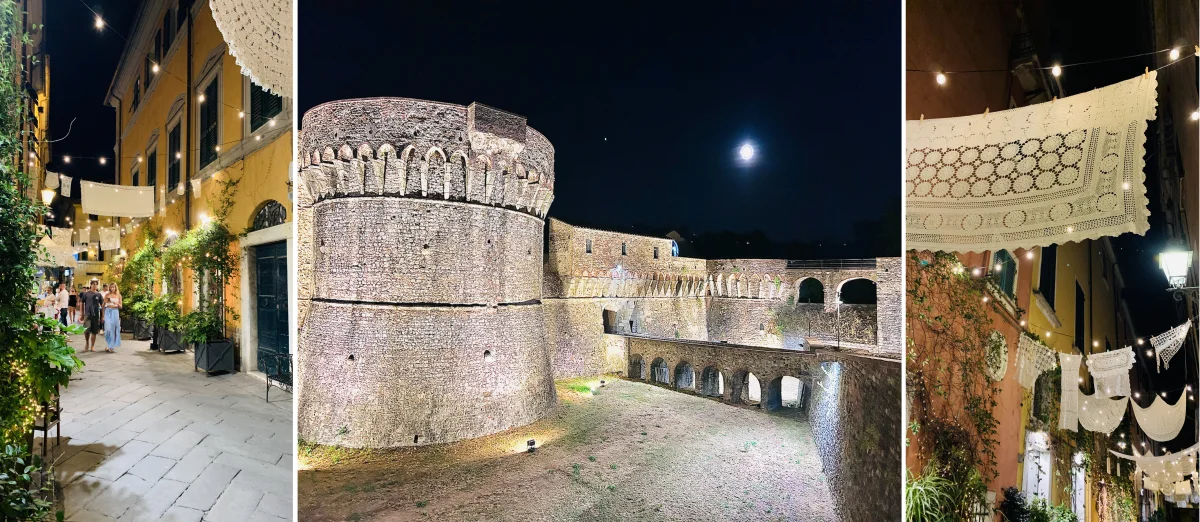 Sarzana old town at night