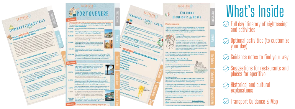 Full day itinerary - example of whats inside