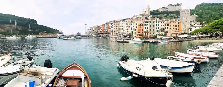 Portovenere Harbor and Tower Houses