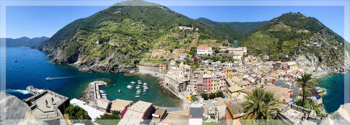 Vernazza panorama from castello doria